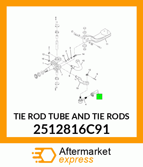 TIE ROD TUBE AND TIE RODS 2512816C91