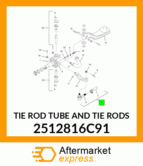 TIE ROD TUBE AND TIE RODS 2512816C91