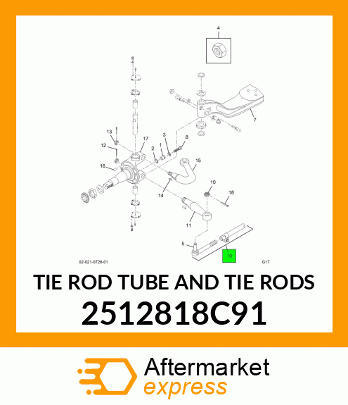 TIE ROD TUBE AND TIE RODS 2512818C91