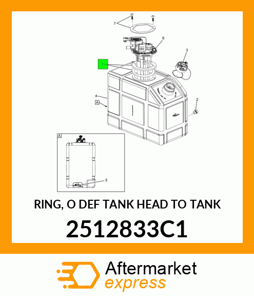 RING, O DEF TANK HEAD TO TANK 2512833C1