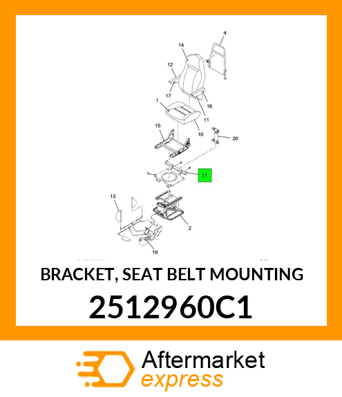 BRACKET, SEAT BELT MOUNTING 2512960C1