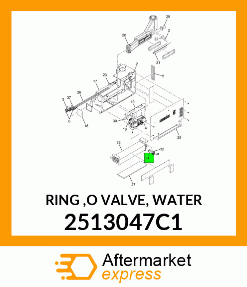 RING ,O VALVE, WATER 2513047C1