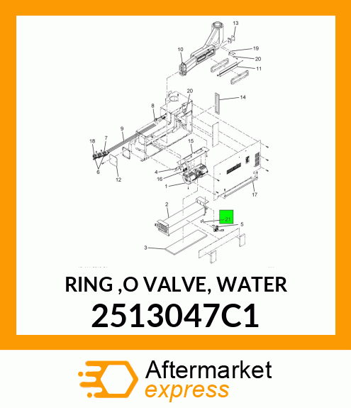 RING ,O VALVE, WATER 2513047C1