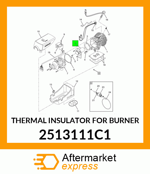 THERMAL INSULATOR FOR BURNER 2513111C1