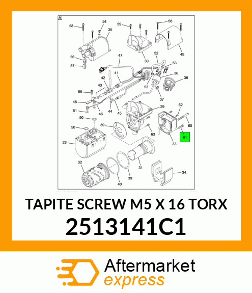 TAPITE SCREW M5 X 16 TORX 2513141C1