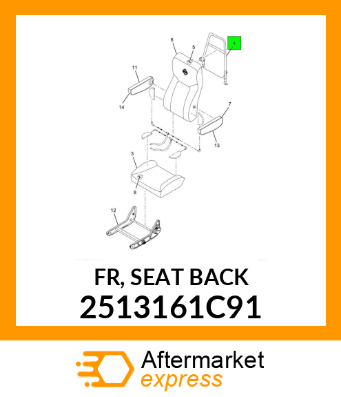 FR, SEAT BACK 2513161C91