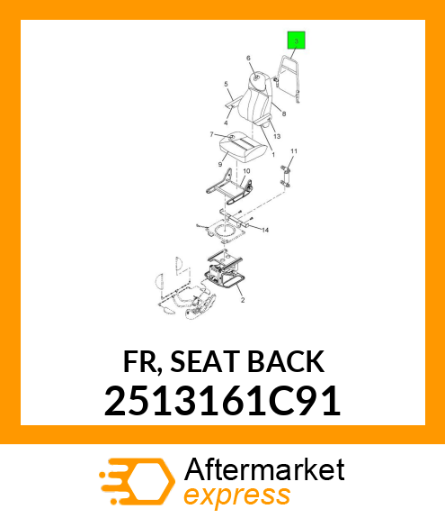 FR, SEAT BACK 2513161C91
