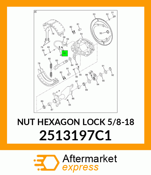 NUT HEXAGON LOCK 5/8-18 2513197C1