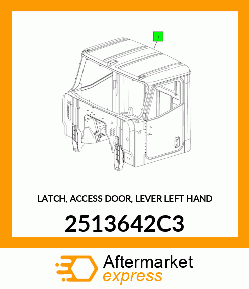 LATCH, ACCESS DOOR, LEVER LEFT HAND 2513642C3