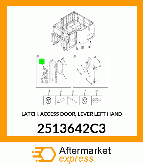 LATCH, ACCESS DOOR, LEVER LEFT HAND 2513642C3