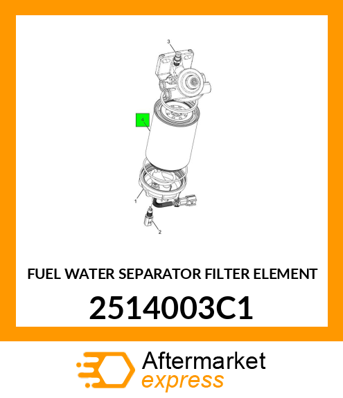 FUEL WATER SEPARATOR FILTER ELEMENT 2514003C1