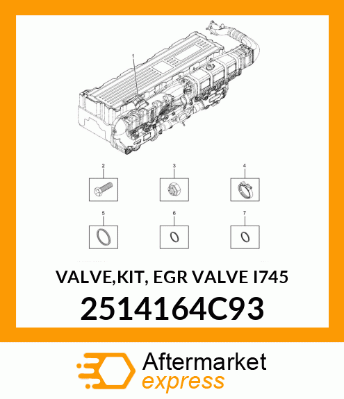 VALVE,KIT, EGR VALVE I745 2514164C93