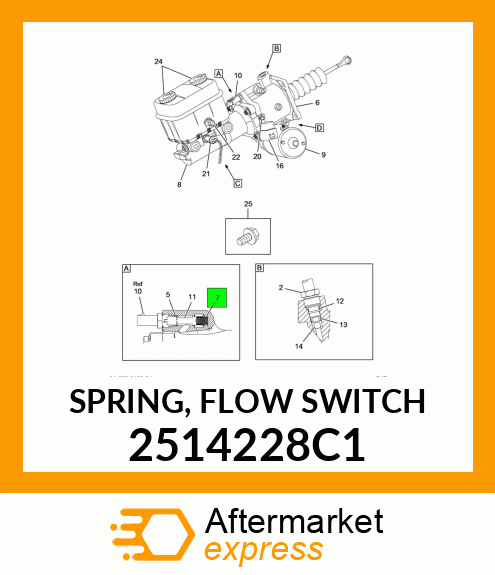 SPRING, FLOW SWITCH 2514228C1