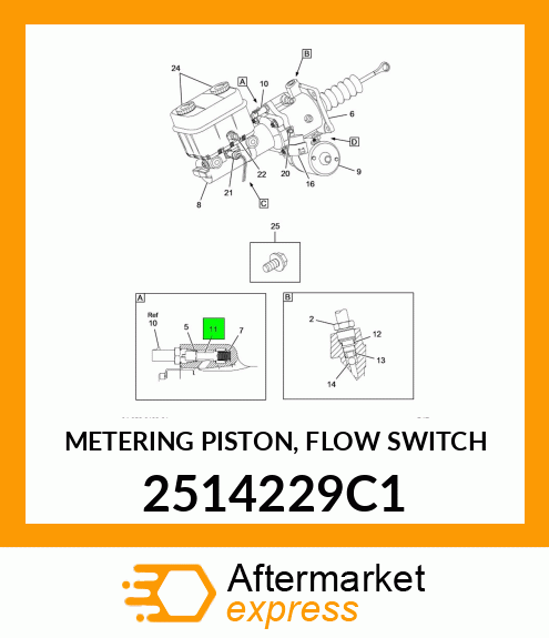 METERING PISTON, FLOW SWITCH 2514229C1