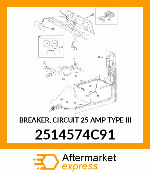 BREAKER, CIRCUIT 25 AMP TYPE III 2514574C91