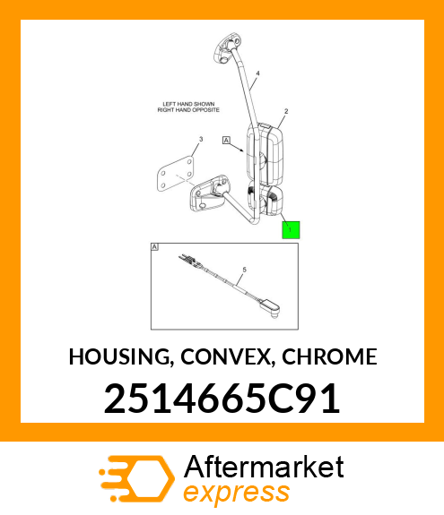 HOUSING, CONVEX, CHROME 2514665C91