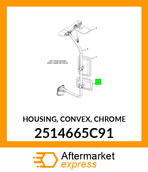 HOUSING, CONVEX, CHROME 2514665C91