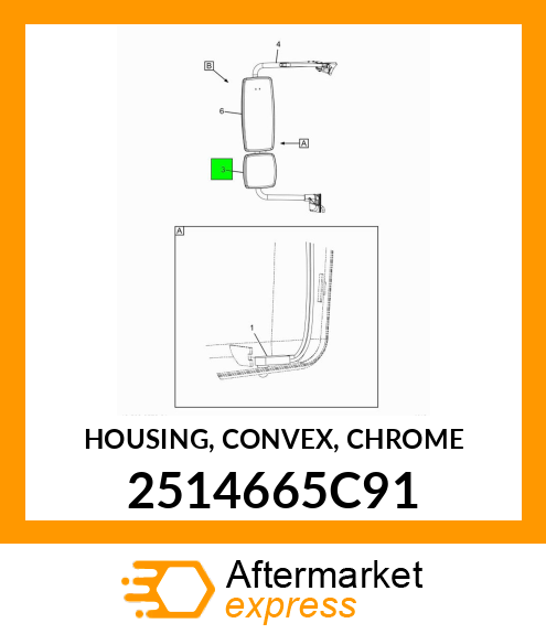 HOUSING, CONVEX, CHROME 2514665C91