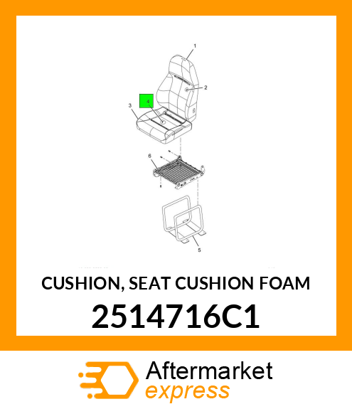 CUSHION, SEAT CUSHION FOAM 2514716C1