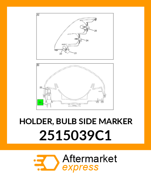 HOLDER, BULB SIDE MARKER 2515039C1