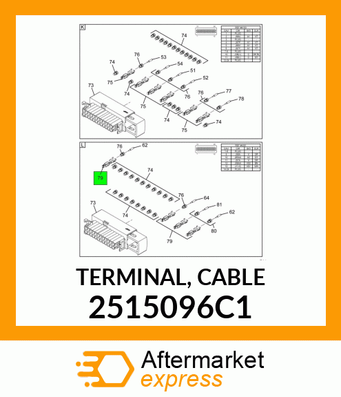 TERMINAL, CABLE 2515096C1