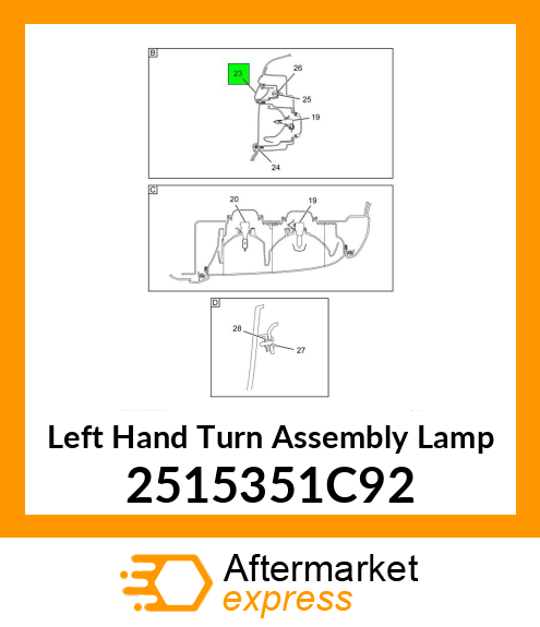 Left Hand Turn Assembly Lamp 2515351C92