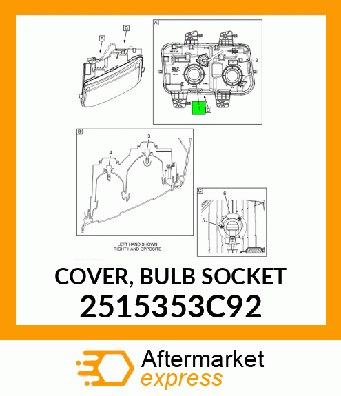 COVER, BULB SOCKET 2515353C92