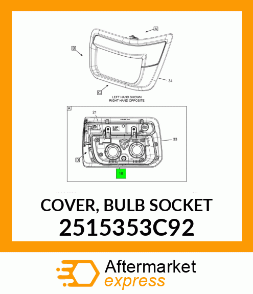 COVER, BULB SOCKET 2515353C92