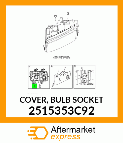 COVER, BULB SOCKET 2515353C92