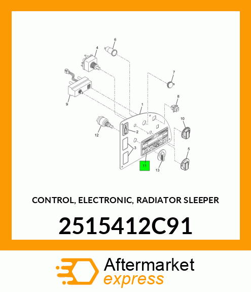 CONTROL, ELECTRONIC, RADIATOR SLEEPER 2515412C91