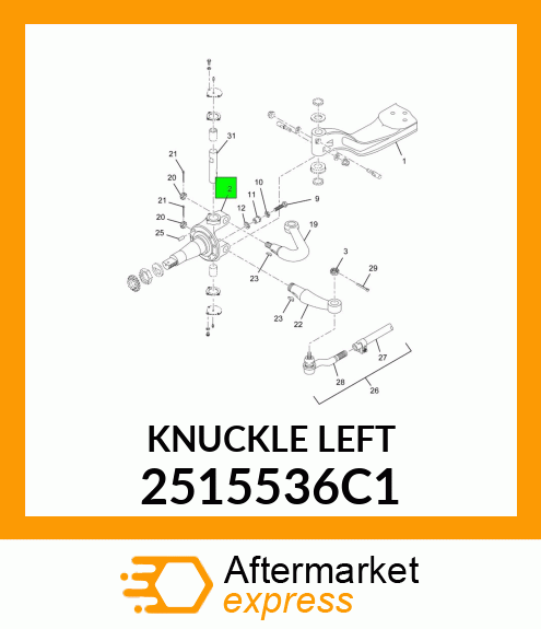 KNUCKLE LEFT 2515536C1