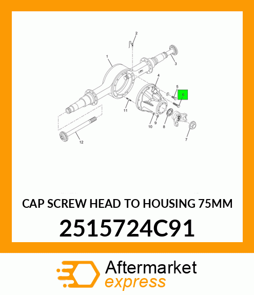 CAP SCREW HEAD TO HOUSING 75MM 2515724C91