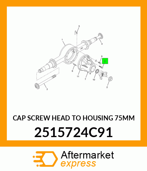 CAP SCREW HEAD TO HOUSING 75MM 2515724C91