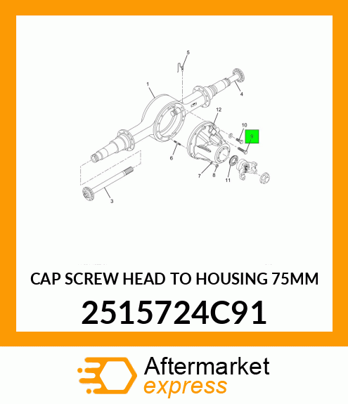 CAP SCREW HEAD TO HOUSING 75MM 2515724C91