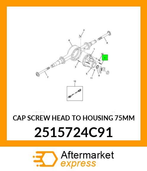 CAP SCREW HEAD TO HOUSING 75MM 2515724C91