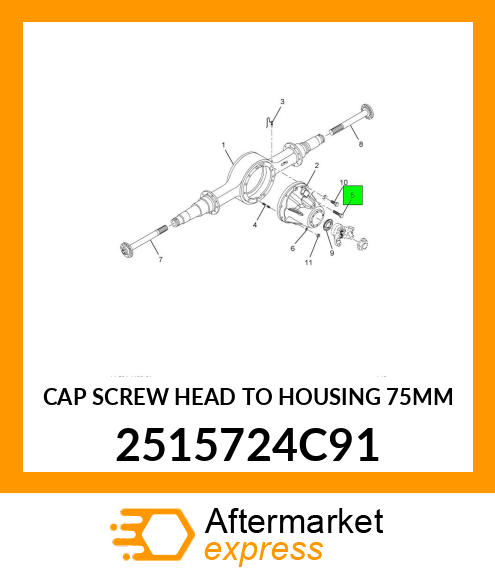 CAP SCREW HEAD TO HOUSING 75MM 2515724C91