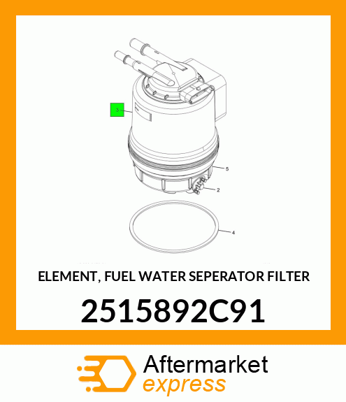 ELEMENT, FUEL WATER SEPERATOR FILTER 2515892C91