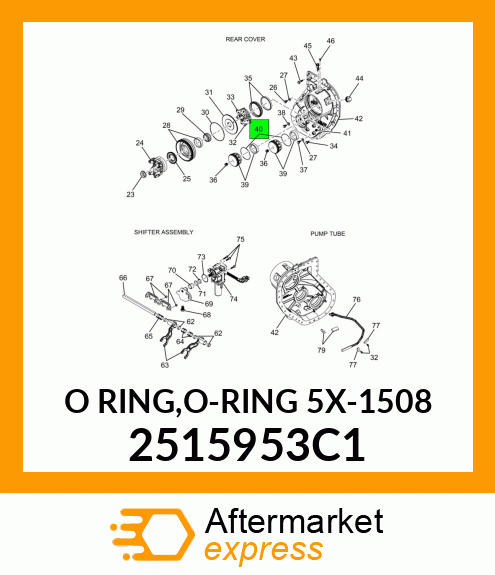 O RING,O-RING 5X-1508 2515953C1