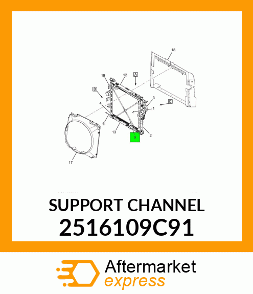 SUPPORT, CROSS BARS 2516109C91