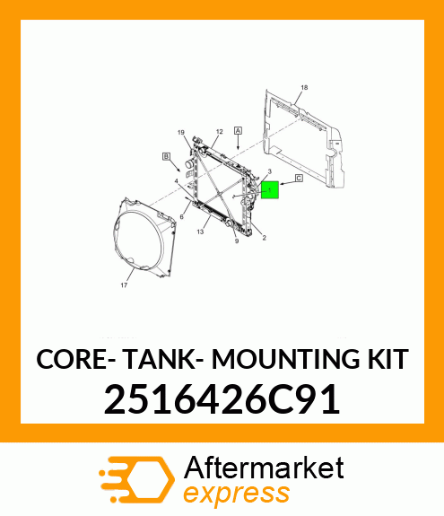 CORE- TANK- MOUNTING KIT 2516426C91