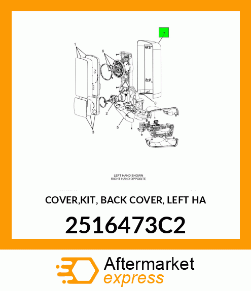 COVER,KIT, BACK COVER, LEFT HA 2516473C2