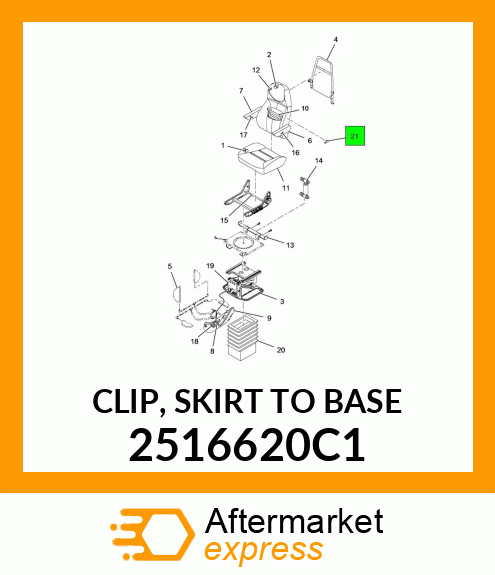 CLIP, SKIRT TO BASE 2516620C1