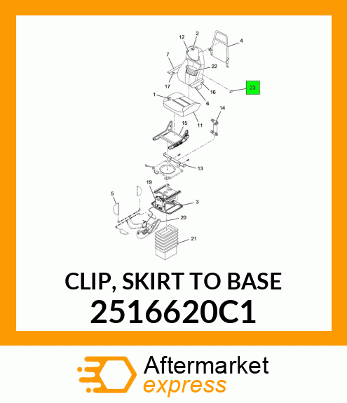 CLIP, SKIRT TO BASE 2516620C1