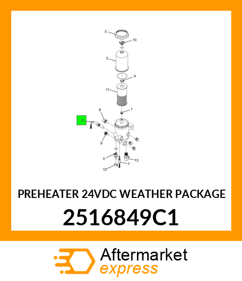 PREHEATER 24VDC WEATHER PACKAGE 2516849C1