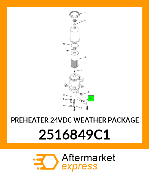 PREHEATER 24VDC WEATHER PACKAGE 2516849C1