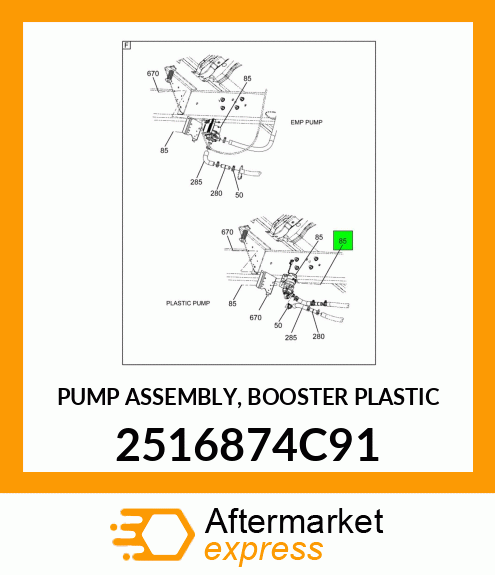 PUMP ASSEMBLY, BOOSTER PLASTIC 2516874C91