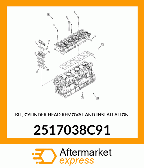 KIT, CYLINDER HEAD REMOVAL AND INSTALLATION 2517038C91