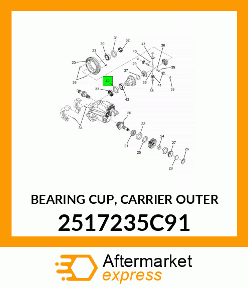 BEARING CUP, CARRIER OUTER 2517235C91