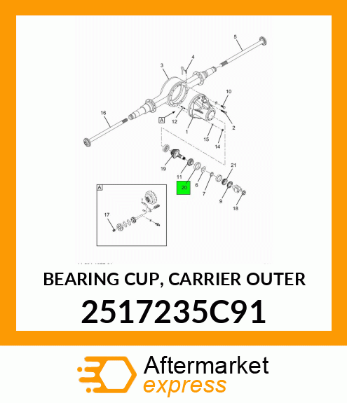 BEARING CUP, CARRIER OUTER 2517235C91