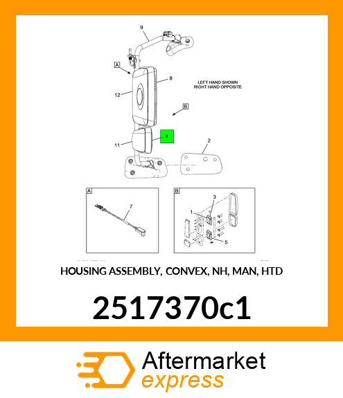 HOUSING ASSEMBLY, CONVEX, NH, MAN, HTD 2517370c1